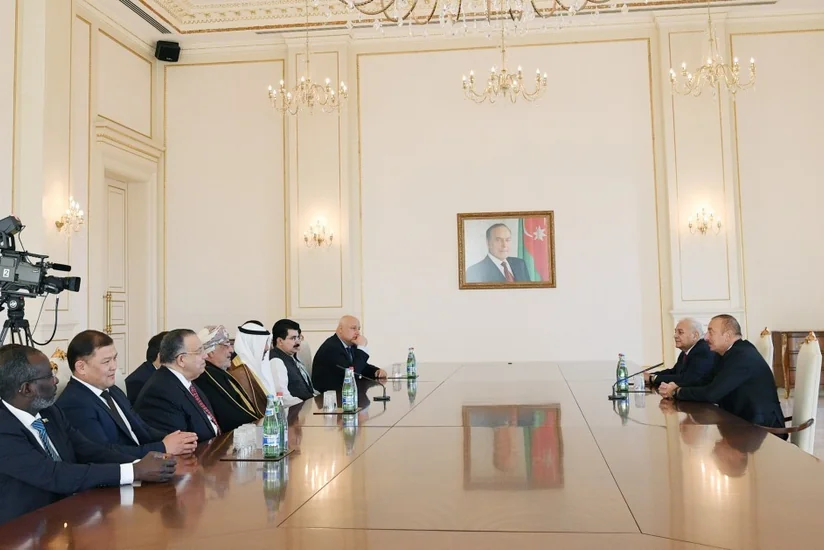 President Ilham Aliyev receives heads of parliaments of a number of countries