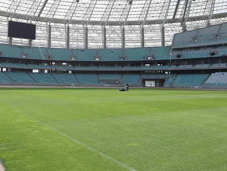 Bakı Olimpiya Stadionu Azərbaycan-İtaliya matçına hazırlanır
