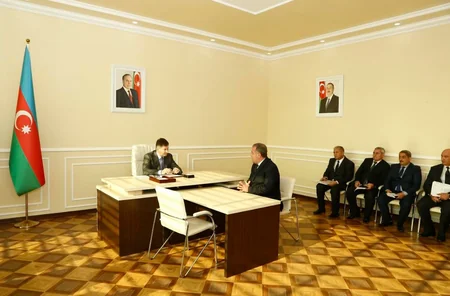 Əmlak Məsələləri Dövlət Komitəsinin sədri Ağcabədidə vətəndaşları qəbul edib