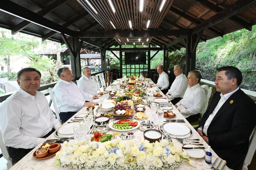 Dinner was hosted on behalf of President Ilham Aliyev in honor of heads of state and government of Organization of Turkic States in Shusha