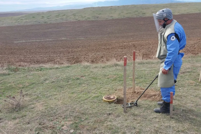 Füzulidə partlamamış top mərmisi və tank əleyhinə mina tapılıb