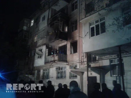 Bakıda mənzildə partlayış baş verib - FOTO