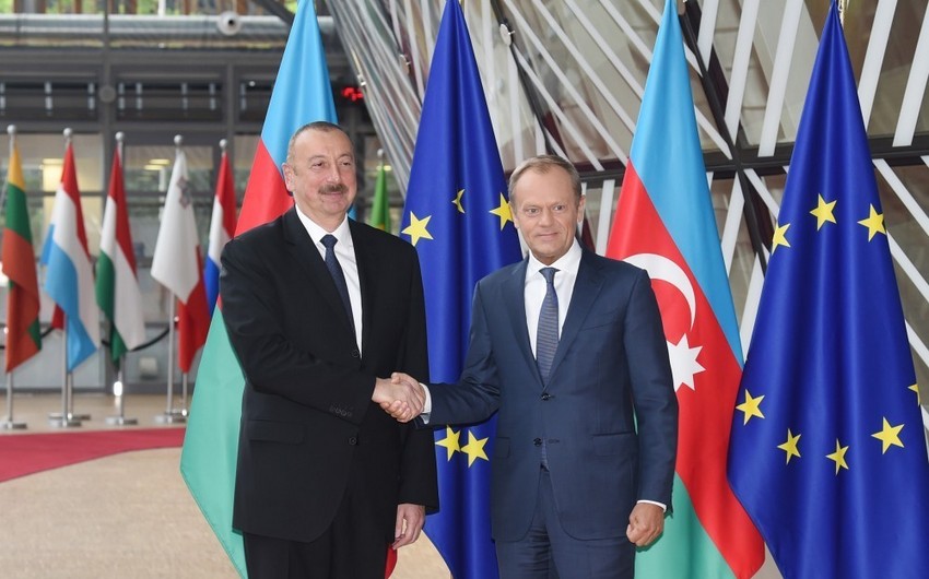 Prezident İlham Əliyev Brüsseldə Avropa İttifaqı Şurasının prezidenti ilə görüşüb - YENİLƏNİB