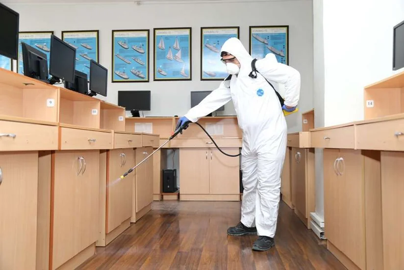 Azərbaycan Dövlət Dəniz Akademiyasında dezinfeksiya işləri aparılıb