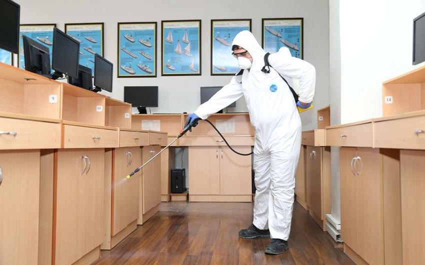 Azərbaycan Dövlət Dəniz Akademiyasında dezinfeksiya işləri aparılıb