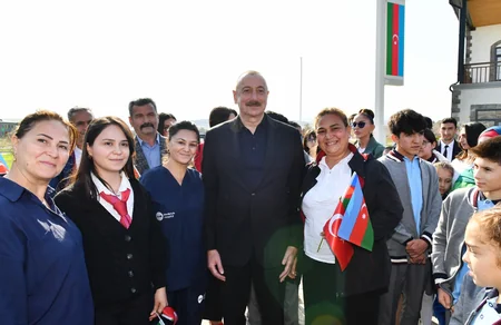 Ilham Aliyev, Mehriban Aliyeva meet with Aghali village residents