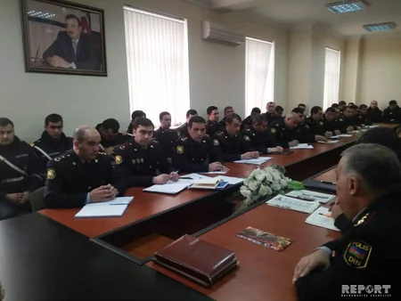 Göygöl Rayon Polis Şöbəsində Xocalı faciəsinin 27-ci ildönümü münasibətilə tədbir keçirilib - FOTO