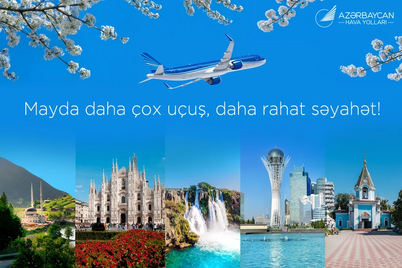 AZAL increases flight frequencies on several routes in May