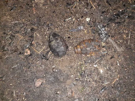 Bərdədə F-1 əl qumbarası aşkarlanıb - FOTO