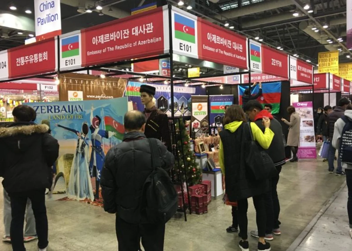Koreyada Azərbaycan istehsalı olan məhsullar sərgilənib