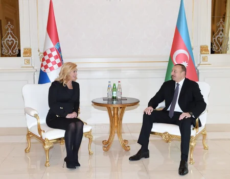 Azərbaycan və Xorvatiya prezidentləri arasında təkbətək görüş olub - YENİLƏNİB