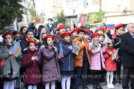 Vətən müharibəsində şəhid olan təcili yardım sürücüsünün xatirə lövhəsinin açılışı olub