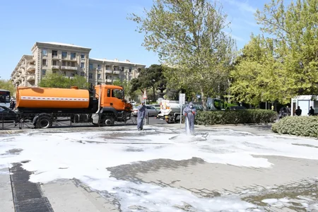 Bakıda növbəti ümumşəhər iməciliyi keçirilib, 551 küçə yuyulub - YENİLƏNİB