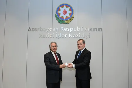 Ceyhun Bayramov YUNESKO üzrə Türkiyə Milli Komissiyasının prezidenti ilə görüşüb