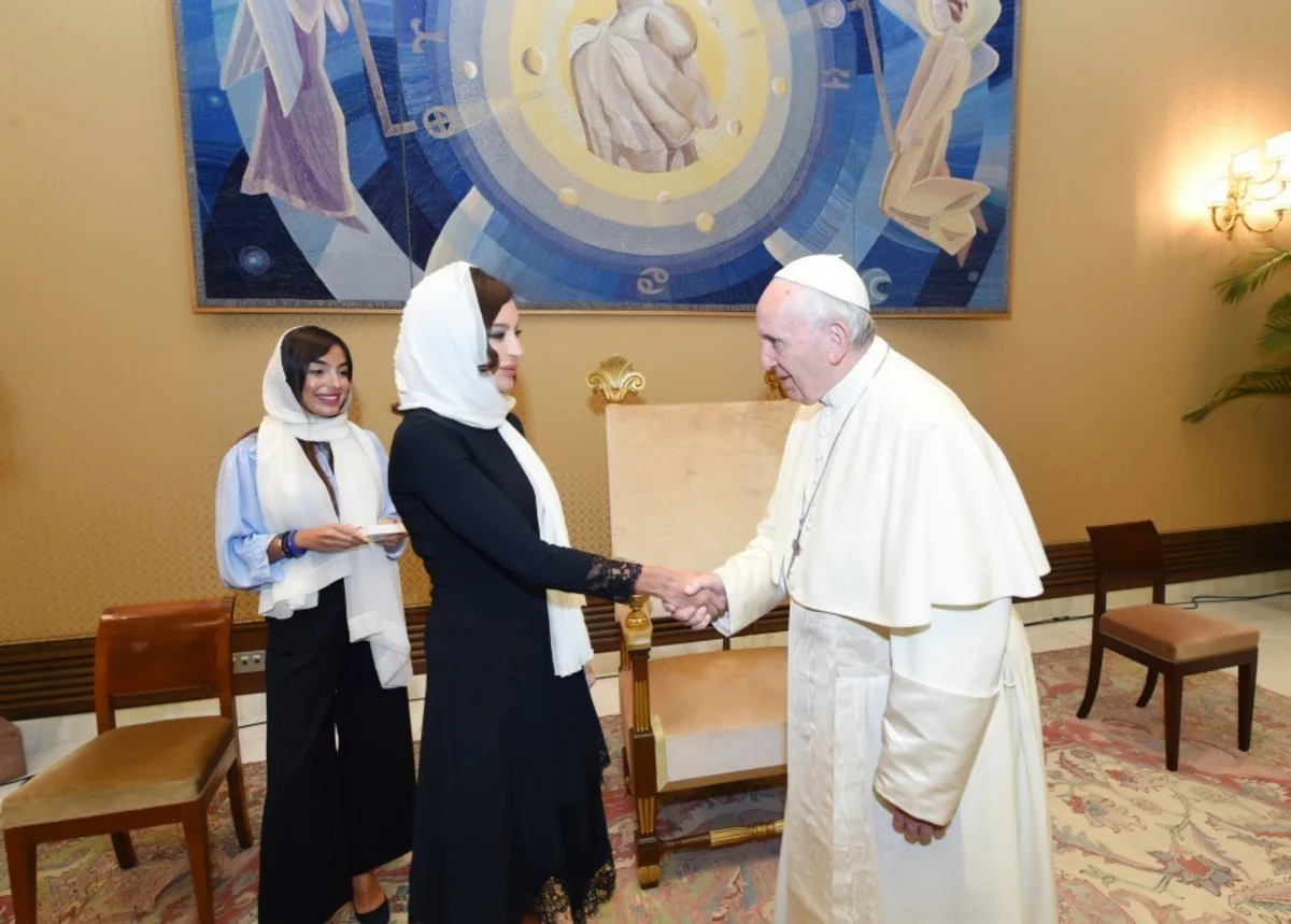 First Vice-President of Azerbaijan Mehriban Aliyeva meets with Pope Francis