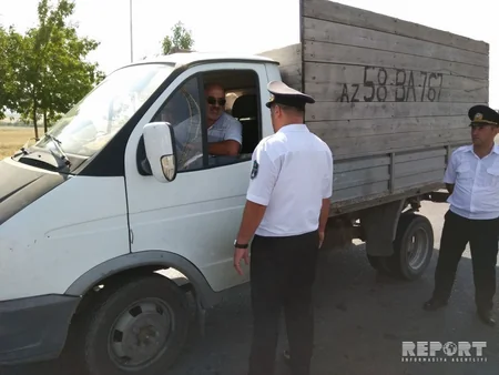 Şəkidə reyd keçirilib, 70-dən çox sürücü saxlanılıb - FOTO