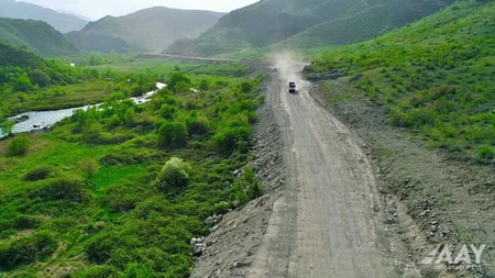 Qubadlı-Eyvazlı avtomobil yolunun tikintisi davam etdirilir