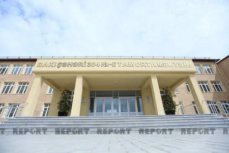 Kürdəxanıda tikilən yeni məktəbdən - REPORTAJ