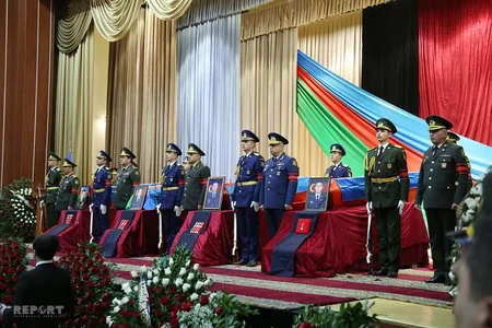 Şəhid pilotlar və polkovnik dəfn edilib - YENİLƏNİB-3
