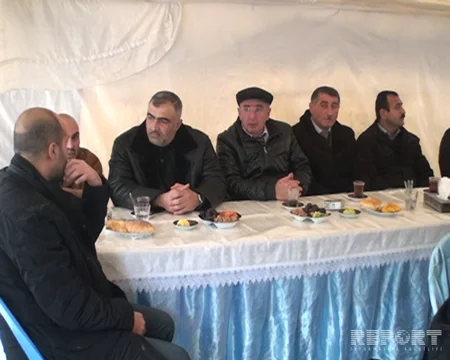 Ramil Usubov Nardaranda şəhid olmuş polis serjantının hüzr mərasimində iştirak edib - FOTO