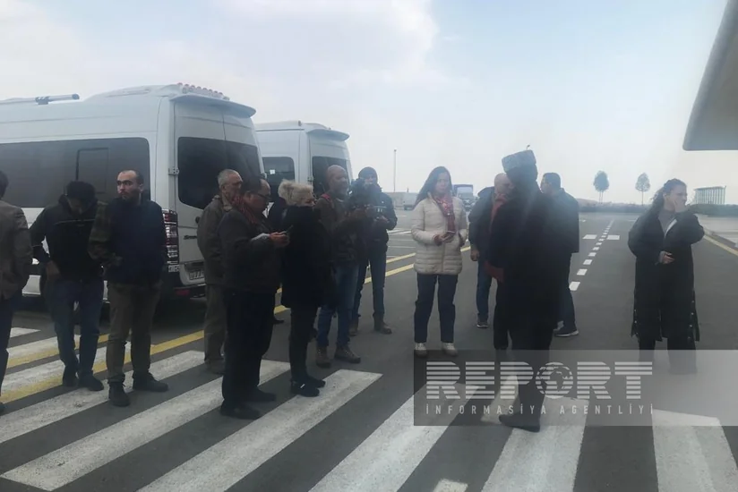 Xarici jurnalistlər Füzuli Beynəlxalq Hava Limanında olublar - YENİLƏNİB