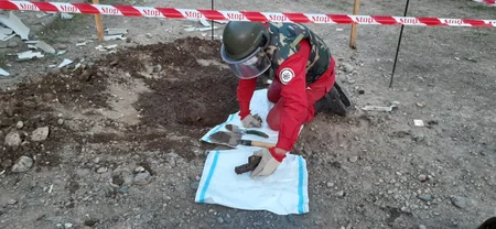 Düşmənin Tovuzda öldürdüyü kişinin həyətindən daha bir mərmi tapıldı