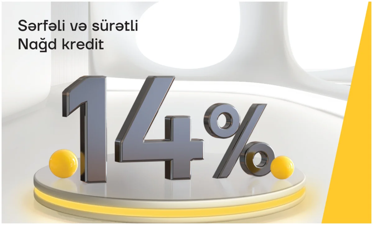 Yelo Bankdan illik 14%-lə nağd pul krediti