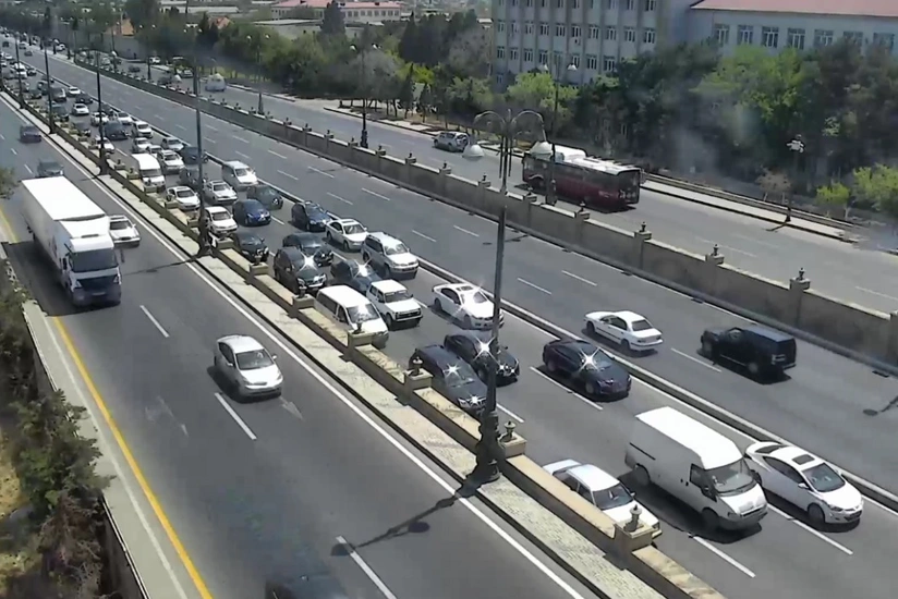 Bakıda qəza olub, tıxac yaranıb