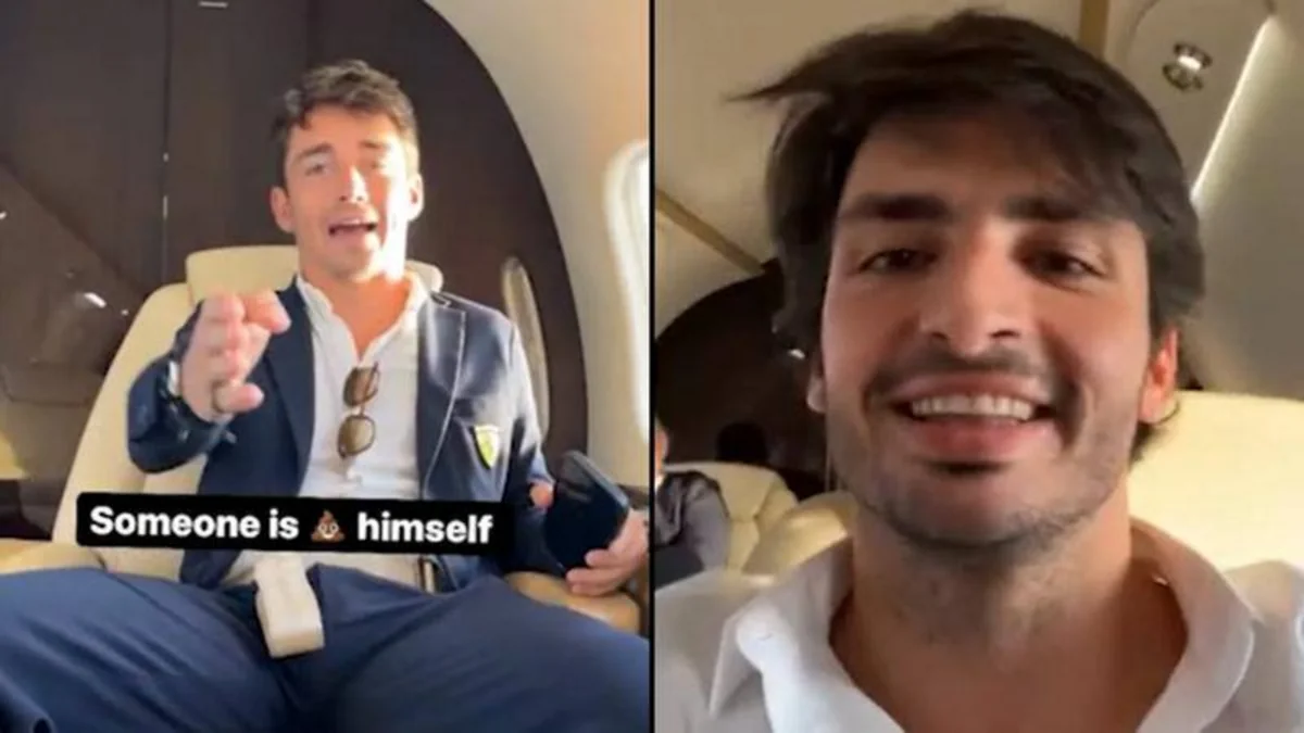 Ferrari pilotu Bakıya uçuş zamanı komanda yoldaşı ilə məzələndi