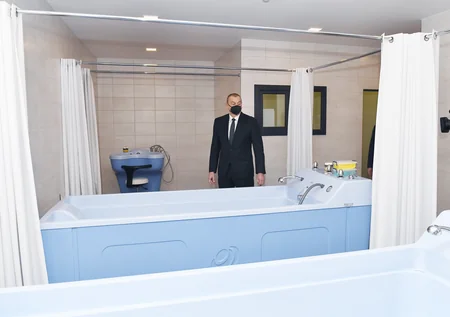 İlham Əliyev Şağan Reabilitasiya Pansionatının açılışında iştirak edib