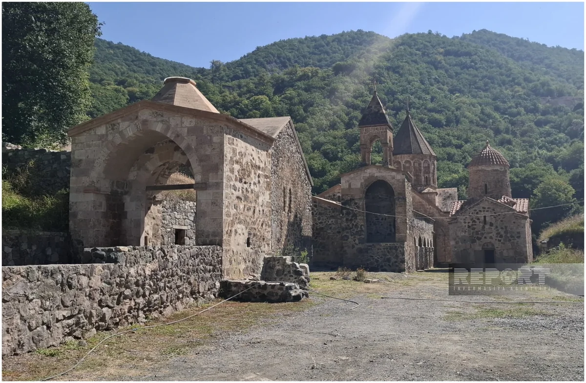 Media representatives informed about Armenian vandalism in Khudavang monastery