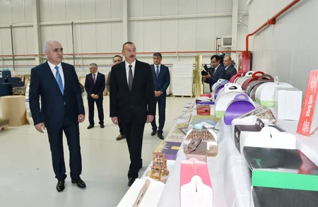Prezident İlham Əliyev Balaxanı Sənaye Parkının açılışında iştirak edib