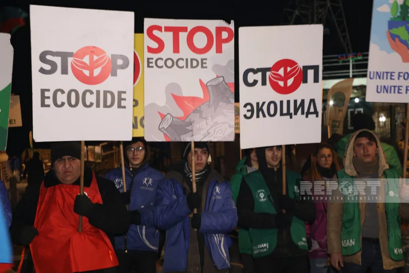 Акция на дороге Ханкенди-Лачын продолжается, протестующие требуют положить конец экотеррору