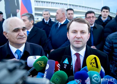 Azərbaycanla Rusiya sərhədində yerləşən Samur çayı üzərində yeni körpü açılıb - FOTOLAR