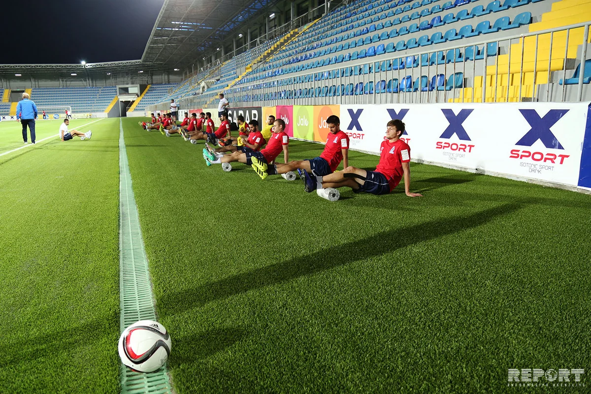 Azərbaycan millisi növbəti məşqini keçirib - FOTOREPORTAJ