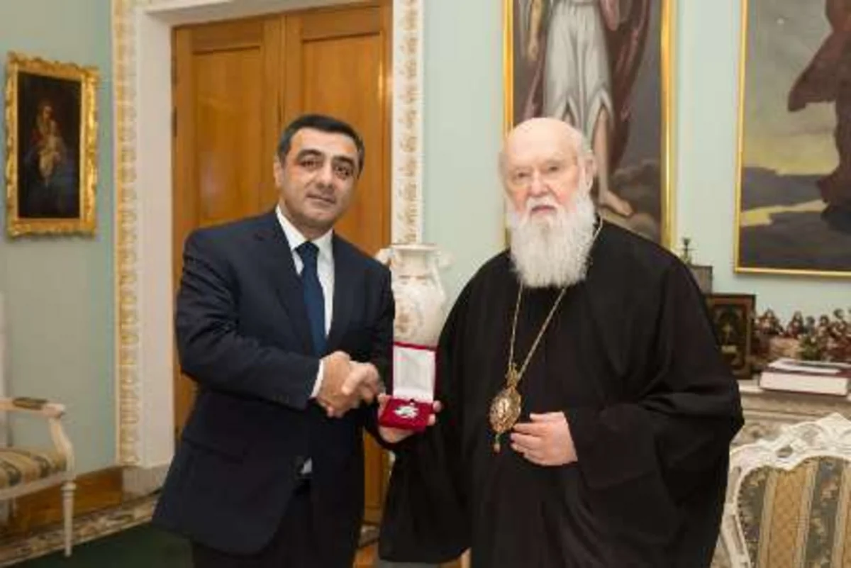 Ukrayna patriarxı Azərbaycan diaspor nümayəndəsini ordenlə təltif edib