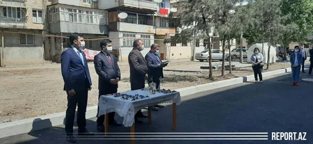 Gəncədə partlayışda dağılan yaşayış binasının yerində yenisi istifadəyə verilib