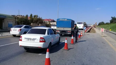 Bakı-Sumqayıt yolunda avtomobillər üçün hərəkət qismən məhdudlaşdırılıb