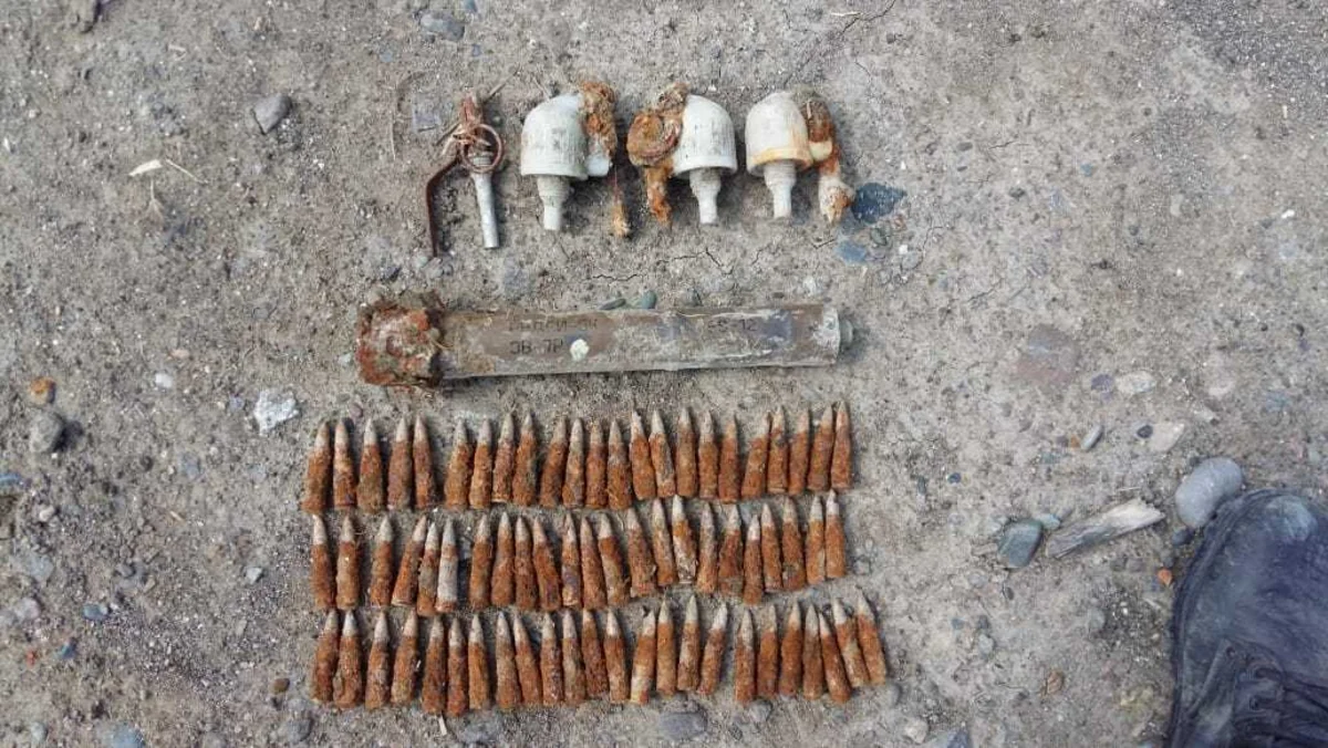 Biləsuvarda 77 ədəd partlamamış hərbi sursat aşkar olunub