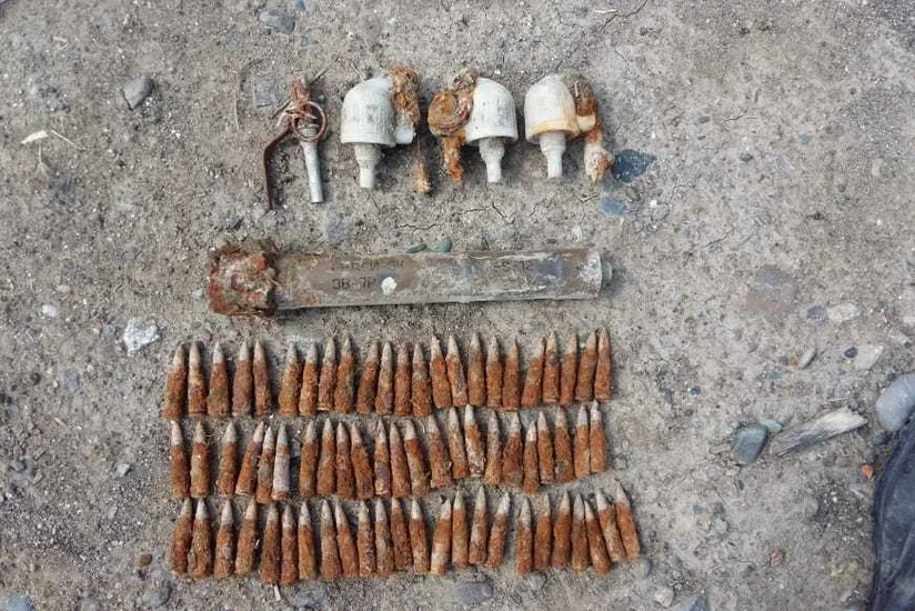 Biləsuvarda 77 ədəd partlamamış hərbi sursat aşkar olunub