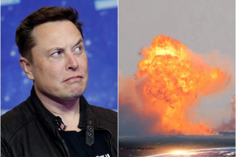 SpaceX's Starship rocket lands but then explodes