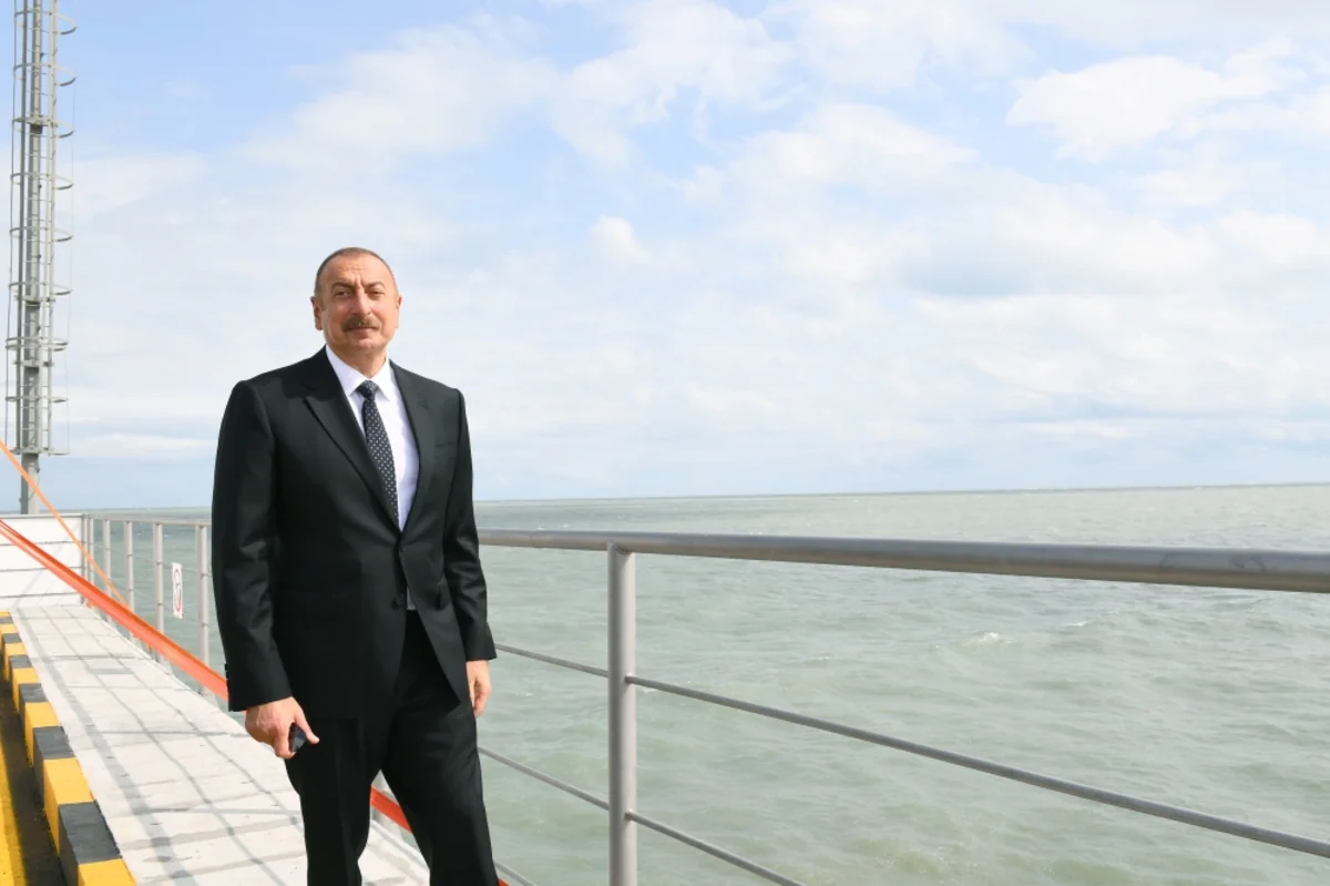 President Ilham Aliyev launches new overpass pumping station of Sumgayit Power Plant
