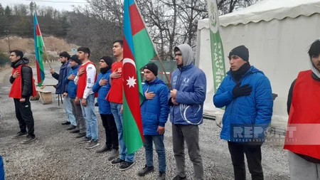 Xankəndi-Laçın yolu: Ekofəalların aksiyası 127 gündür yüksək fəallıqla davam edir