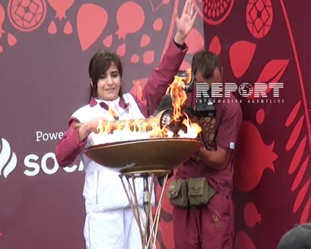 I Avropa Oyunlarının məşəli Zərdaba gətirilib - FOTO