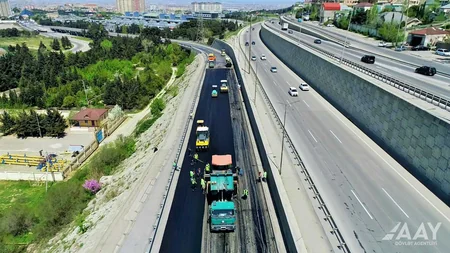 Bakı Dairəvi avtomobil yolunun bir hissəsində təmir işləri aparılıb