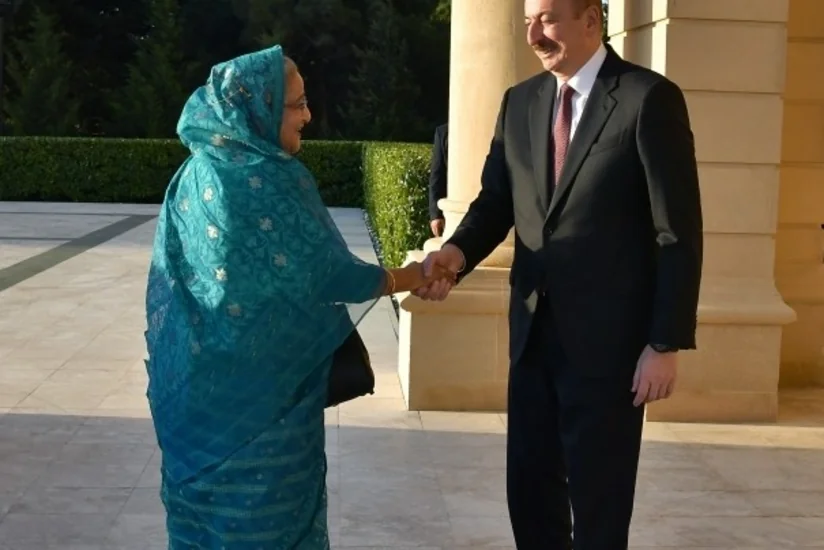 Prezident İlham Əliyev Banqladeşin Baş Naziri xanım Şeyx Hasinanı qəbul edib