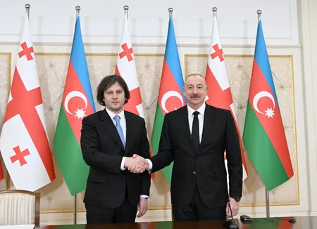 İlham Əliyev və İrakli Kobaхidze mətbuata bəyanatlarla çıxış ediblər - YENİLƏNİB-2