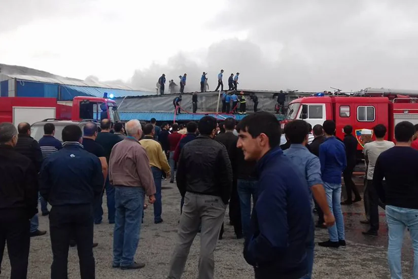 Пожар в торговом центре Сядяряк потушен - ФОТО - ОБНОВЛЕНО