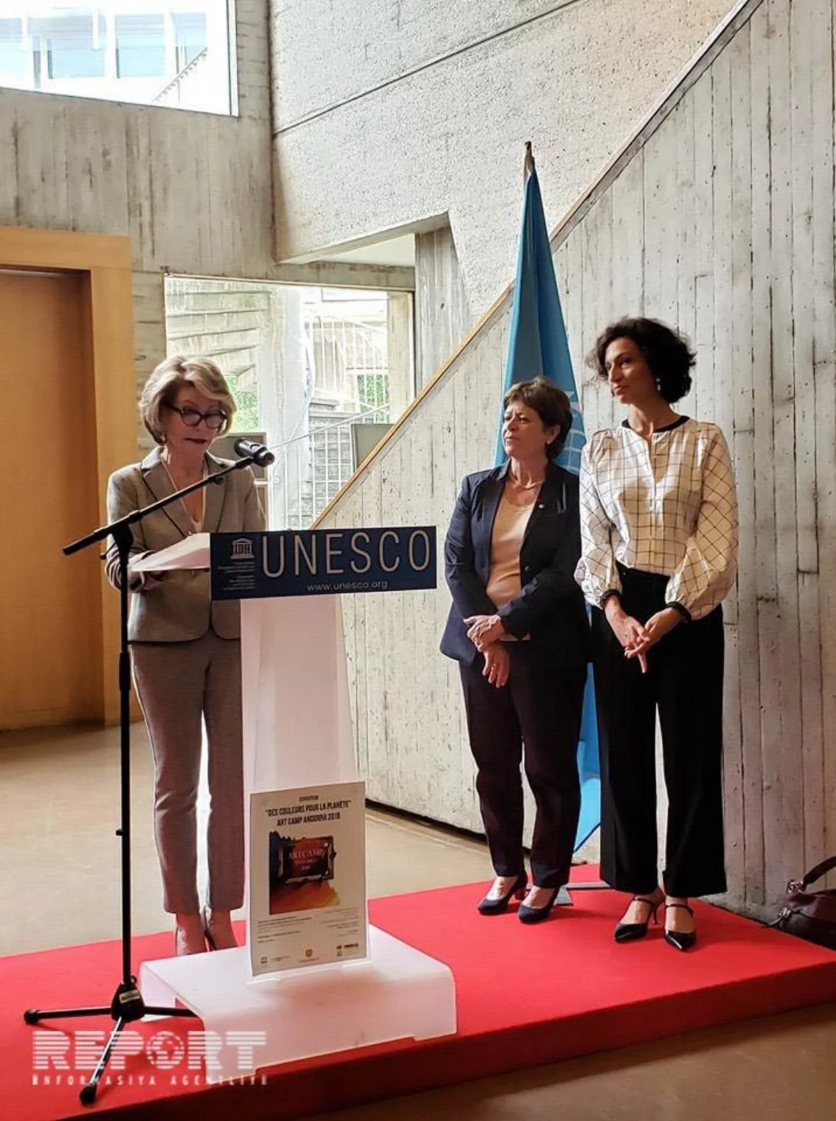 Azərbaycan UNESCO-nun baş qərargahında keçirilən rəsm sərgisində təmsil olunur - FOTO