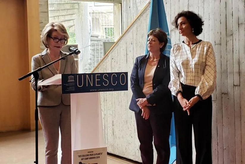 Azərbaycan UNESCO-nun baş qərargahında keçirilən rəsm sərgisində təmsil olunur - FOTO